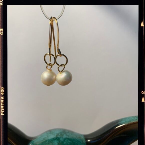 Pearl Drop Earrings - Picture 3 of 10